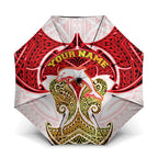 Personalized Dolphins Umbrella Polynesian Tribal Pattern Style