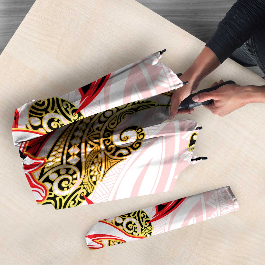Personalized Dolphins Umbrella Polynesian Tribal Pattern Style
