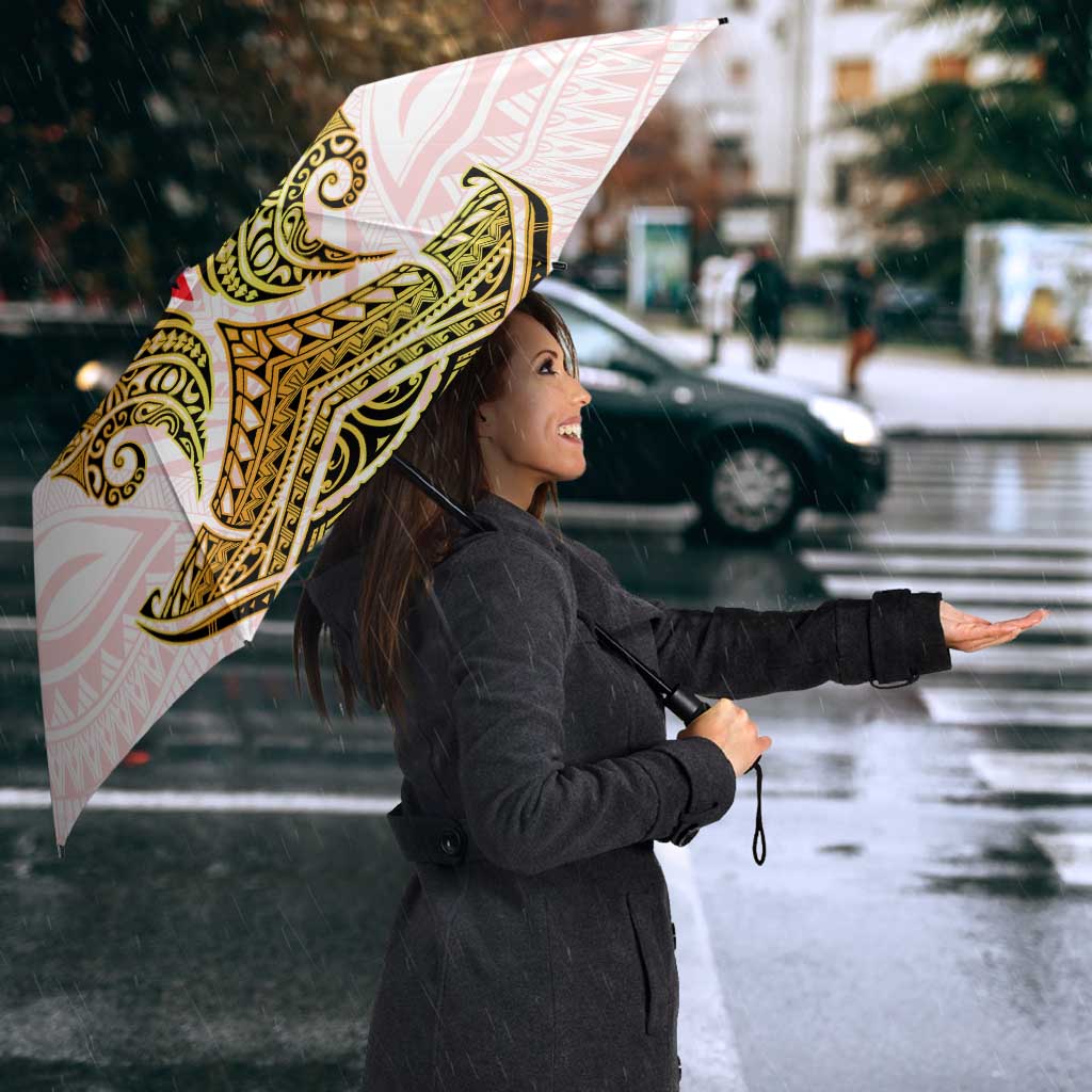 Personalized Dolphins Umbrella Polynesian Tribal Pattern Style