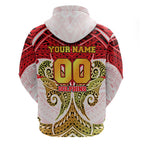 Personalized Dolphins Zip Hoodie Polynesian Tribal Pattern Style