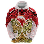 Personalized Dolphins Zip Hoodie Polynesian Tribal Pattern Style