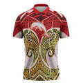 Personalized Dolphins Zipper Polo Shirt Polynesian Tribal Pattern Style