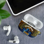 Personalized Gold Coast Titans AirPods Case Polynesian Tribal Pattern Style