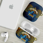 Personalized Gold Coast Titans AirPods Case Polynesian Tribal Pattern Style