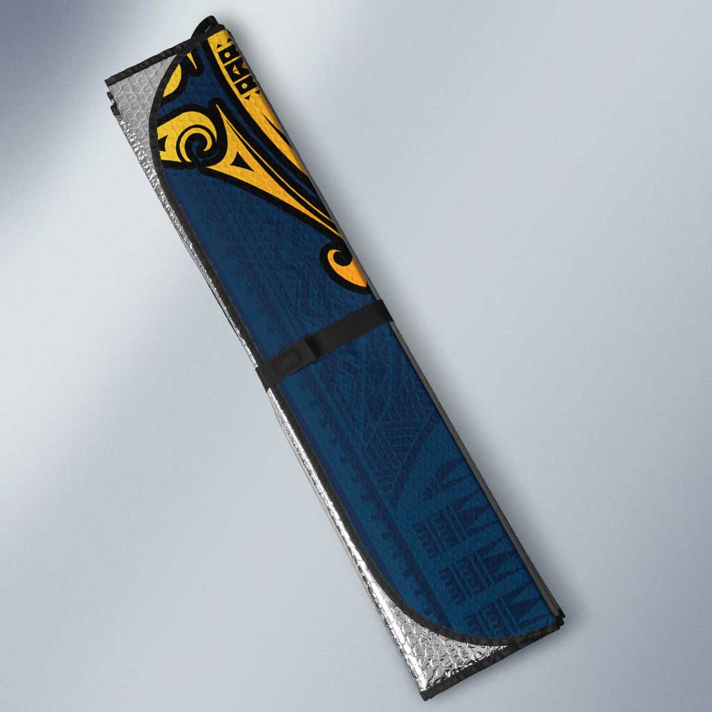Personalized Gold Coast Titans Auto Sun Shade Polynesian Tribal Pattern Style