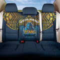 Personalized Gold Coast Titans Back Car Seat Cover Polynesian Tribal Pattern Style