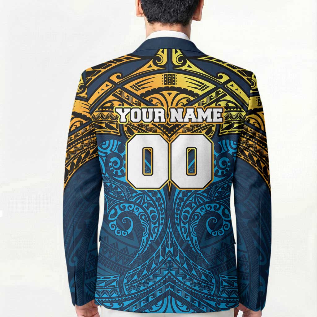 Personalized Gold Coast Titans Blazer Polynesian Tribal Pattern Style