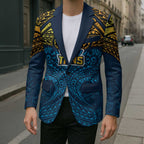 Personalized Gold Coast Titans Blazer Polynesian Tribal Pattern Style