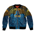 Personalized Gold Coast Titans Bomber Jacket Polynesian Tribal Pattern Style