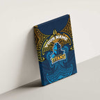 Personalized Gold Coast Titans Canvas Wall Art Polynesian Tribal Pattern Style