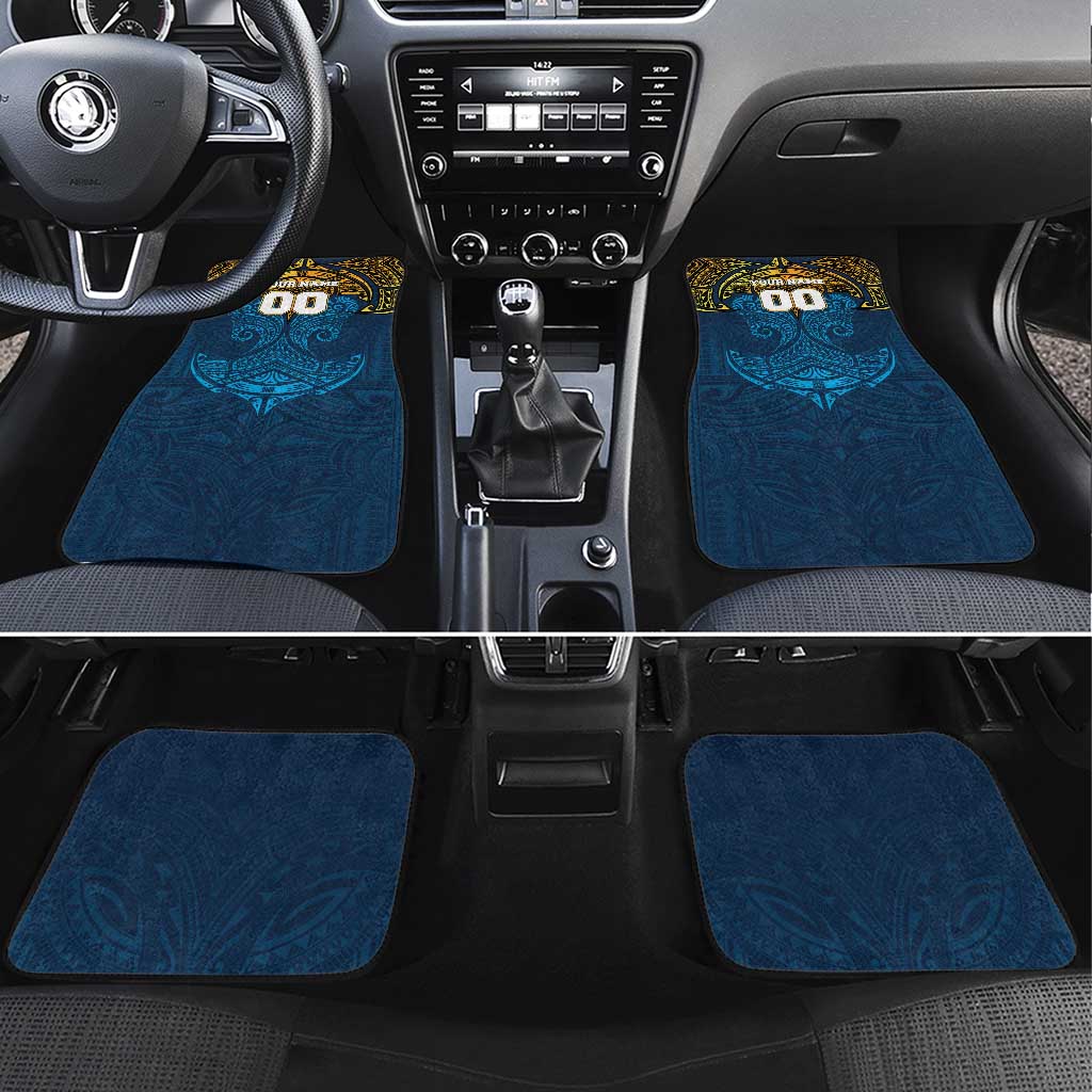 Personalized Gold Coast Titans Car Mats Polynesian Tribal Pattern Style