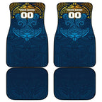 Personalized Gold Coast Titans Car Mats Polynesian Tribal Pattern Style