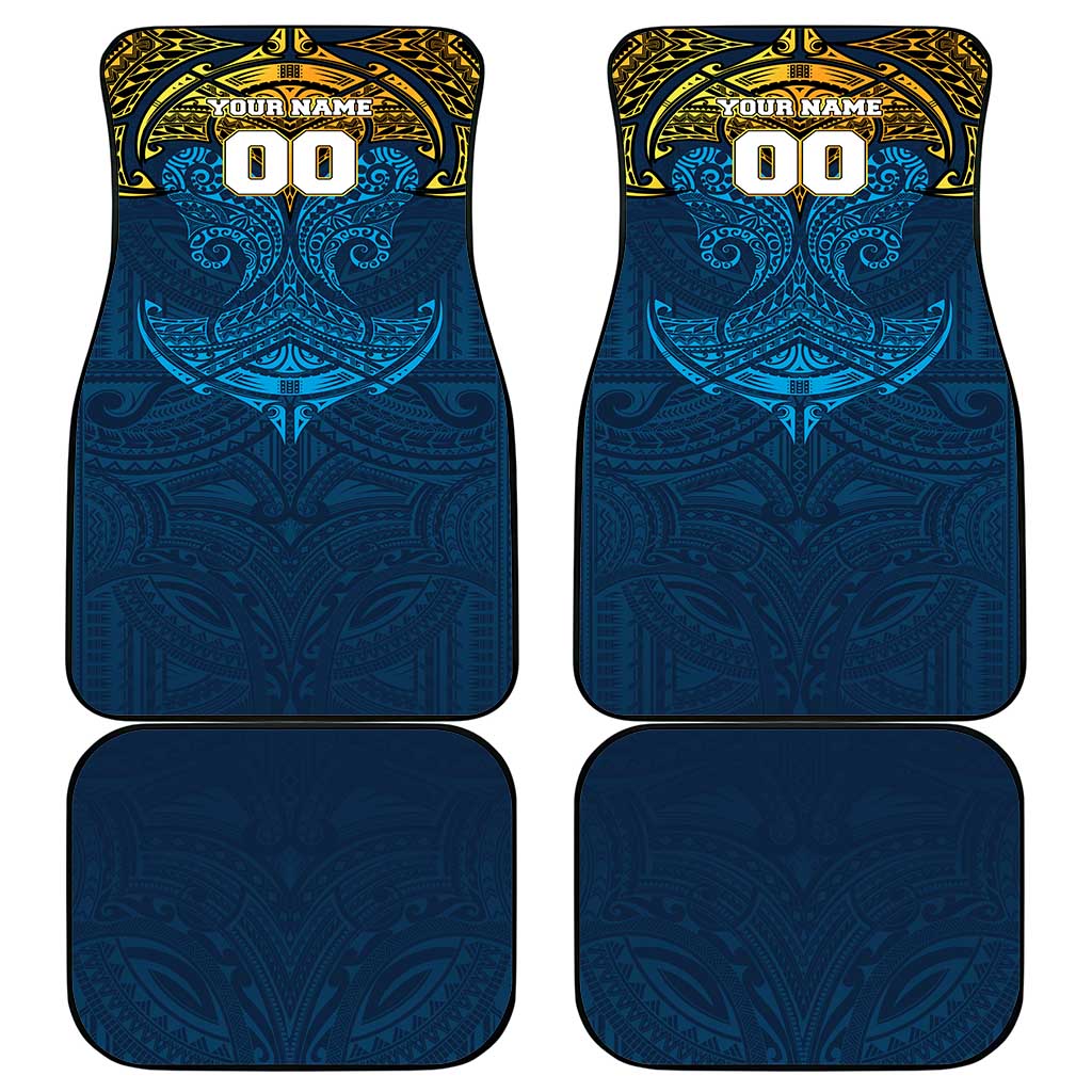 Personalized Gold Coast Titans Car Mats Polynesian Tribal Pattern Style