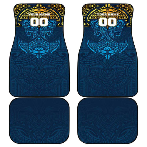 Personalized Gold Coast Titans Car Mats Polynesian Tribal Pattern Style