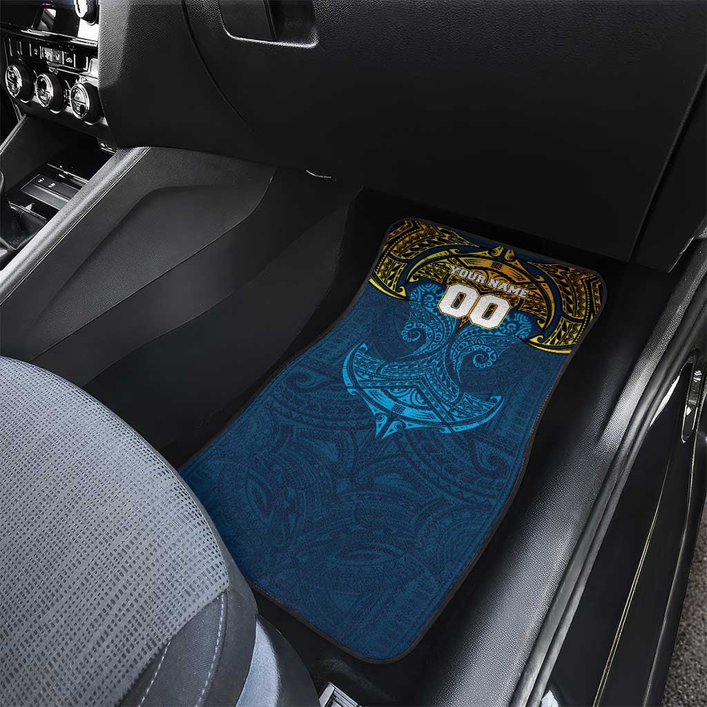 Personalized Gold Coast Titans Car Mats Polynesian Tribal Pattern Style