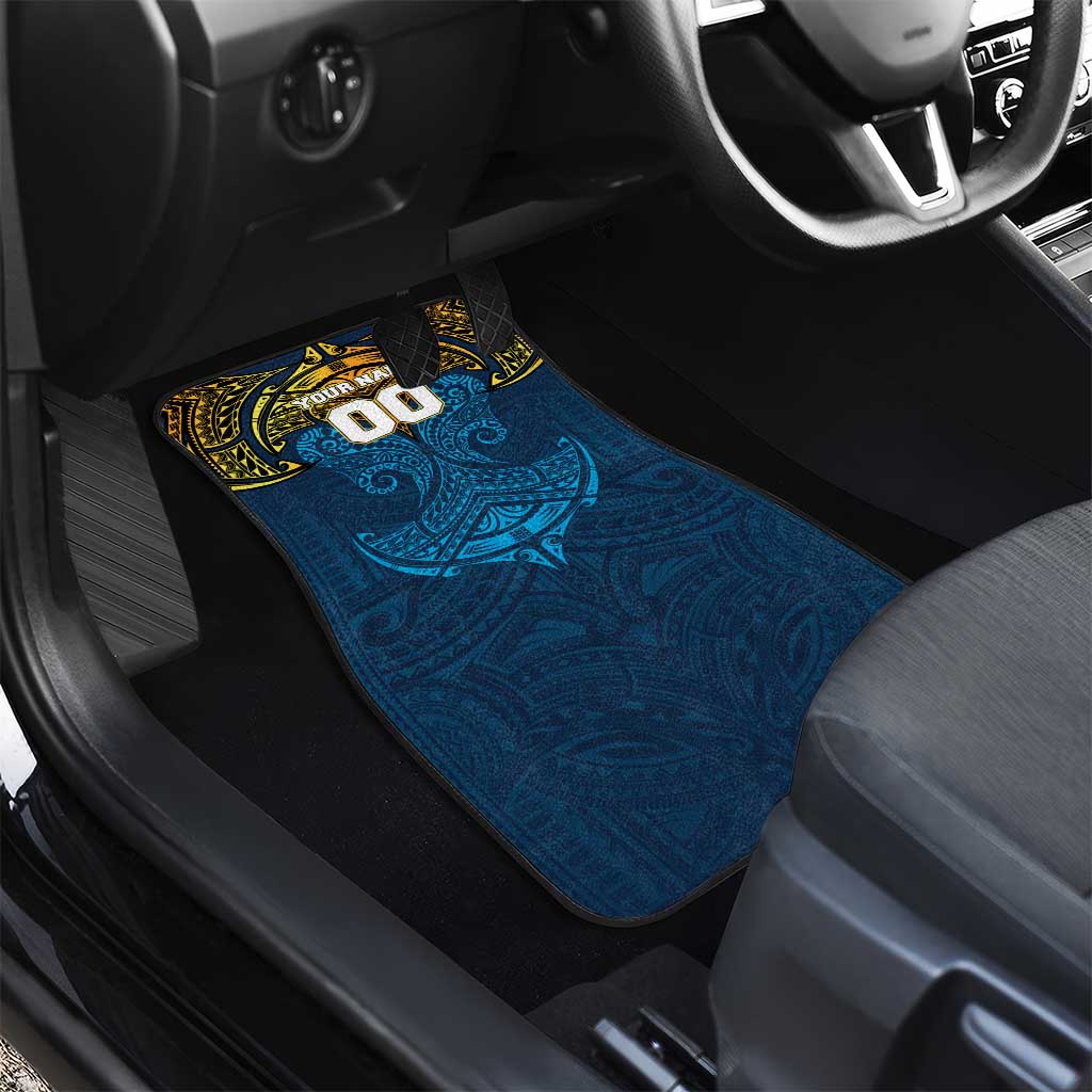 Personalized Gold Coast Titans Car Mats Polynesian Tribal Pattern Style