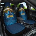 Personalized Gold Coast Titans Car Seat Cover Polynesian Tribal Pattern Style