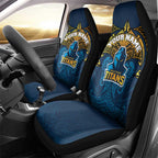 Personalized Gold Coast Titans Car Seat Cover Polynesian Tribal Pattern Style