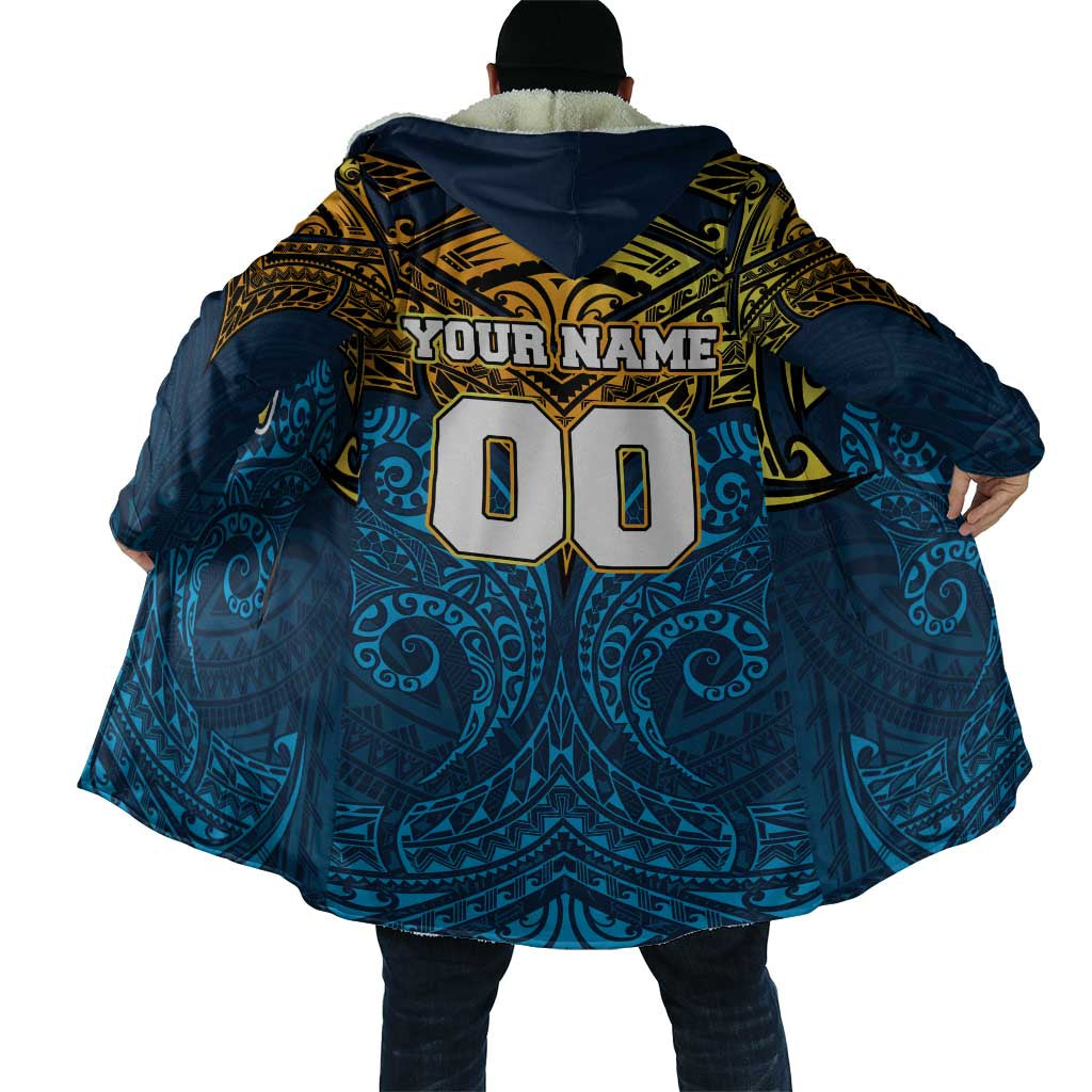 Personalized Gold Coast Titans Cloak Polynesian Tribal Pattern Style