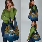 Personalized Gold Coast Titans Grocery Bag Polynesian Tribal Pattern Style