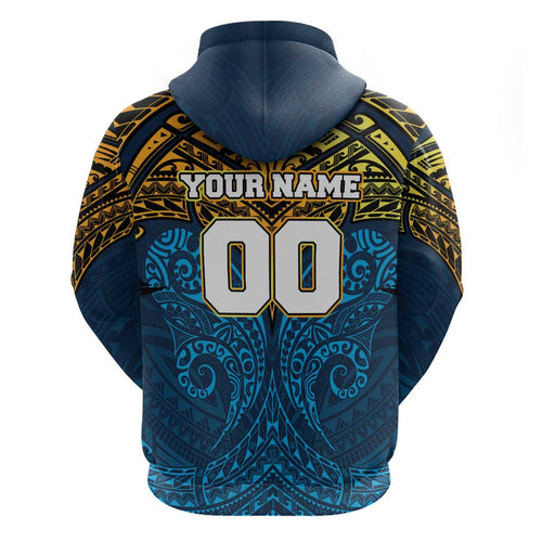 Personalized Gold Coast Titans Hoodie Polynesian Tribal Pattern Style