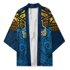 Personalized Gold Coast Titans Kimono Polynesian Tribal Pattern Style
