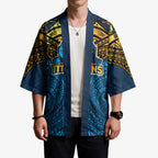 Personalized Gold Coast Titans Kimono Polynesian Tribal Pattern Style