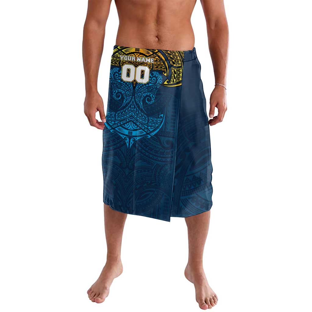 Personalized Gold Coast Titans Lavalava Polynesian Tribal Pattern Style