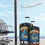 Personalized Gold Coast Titans Luggage Cover Polynesian Tribal Pattern Style