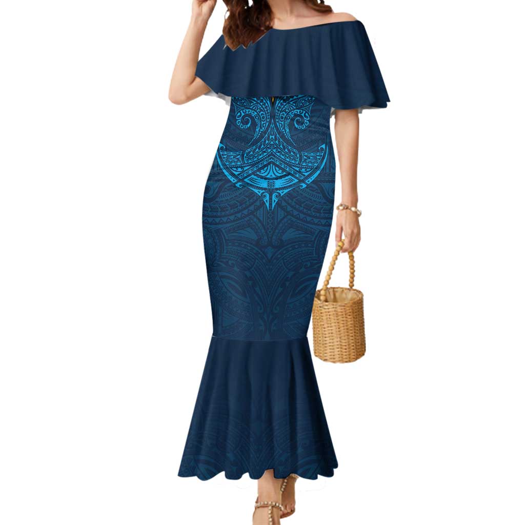 Personalized Gold Coast Titans Mermaid Dress Polynesian Tribal Pattern Style