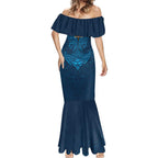 Personalized Gold Coast Titans Mermaid Dress Polynesian Tribal Pattern Style