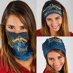 Personalized Gold Coast Titans Neck Gaiter Polynesian Tribal Pattern Style