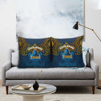 Personalized Gold Coast Titans Pillow Cover Polynesian Tribal Pattern Style