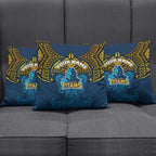 Personalized Gold Coast Titans Pillow Cover Polynesian Tribal Pattern Style