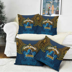 Personalized Gold Coast Titans Pillow Cover Polynesian Tribal Pattern Style