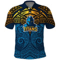 Personalized Gold Coast Titans Polo Shirt Polynesian Tribal Pattern Style
