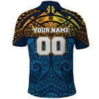 Personalized Gold Coast Titans Polo Shirt Polynesian Tribal Pattern Style