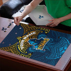 Personalized Gold Coast Titans Puzzle Polynesian Tribal Pattern Style