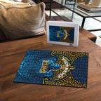 Personalized Gold Coast Titans Puzzle Polynesian Tribal Pattern Style