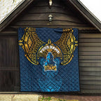 Personalized Gold Coast Titans Quilt Polynesian Tribal Pattern Style