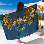 Personalized Gold Coast Titans Sarong Polynesian Tribal Pattern Style