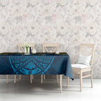 Personalized Gold Coast Titans Tablecloth Polynesian Tribal Pattern Style