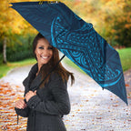 Personalized Gold Coast Titans Umbrella Polynesian Tribal Pattern Style