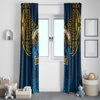 Personalized Gold Coast Titans Window Curtain Polynesian Tribal Pattern Style