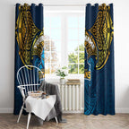 Personalized Gold Coast Titans Window Curtain Polynesian Tribal Pattern Style