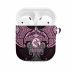 Personalized Manly Warringah Sea Eagles AirPods Case Polynesian Tribal Pattern Style