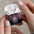 Personalized Manly Warringah Sea Eagles AirPods Case Polynesian Tribal Pattern Style