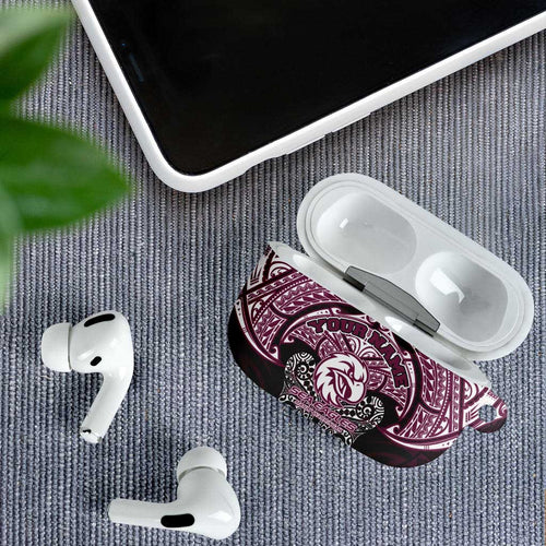 Personalized Manly Warringah Sea Eagles AirPods Case Polynesian Tribal Pattern Style
