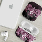 Personalized Manly Warringah Sea Eagles AirPods Case Polynesian Tribal Pattern Style