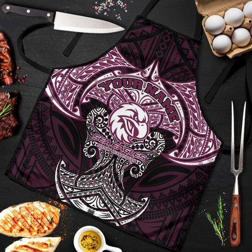 Personalized Manly Warringah Sea Eagles Apron Polynesian Tribal Pattern Style